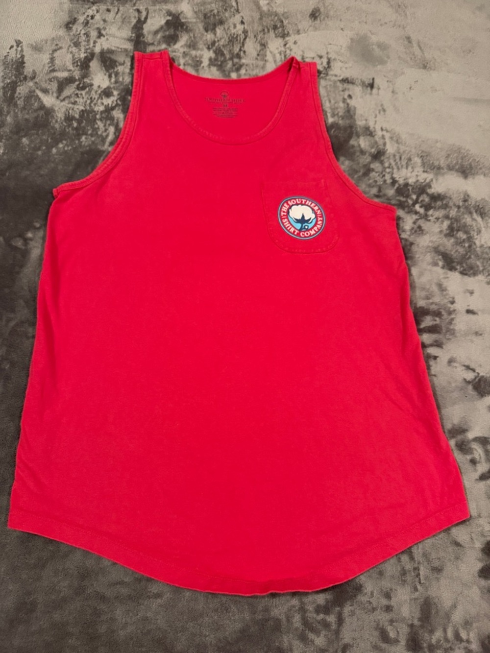 The Southern Shirt Company Red Tank Top with Pocket Logo